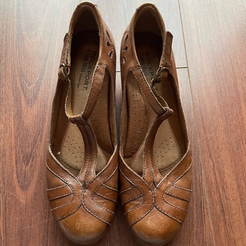 Leather with rubber sole 1920’s style slip on.